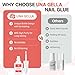 UNA GELLA Super Strong Nail Glue for Nail Tips Acrylic Nails Press On Nails Nail Bond Brush On Long Lasting Nail Glue for Broken Nails Repair Fake Nails Tips Nail Adhesive Bond 10ml/0.33oz