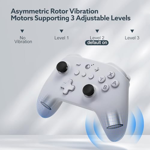 Image of GuliKit KK3 Controller for Switch /Switch 2, Steam Deck, Android, iOS, macOS and Windows PC, TMR Joysticks Hall Analog Triggers Controller Adjustable Rotor Motors, Turbo, Six-Axis Gyro