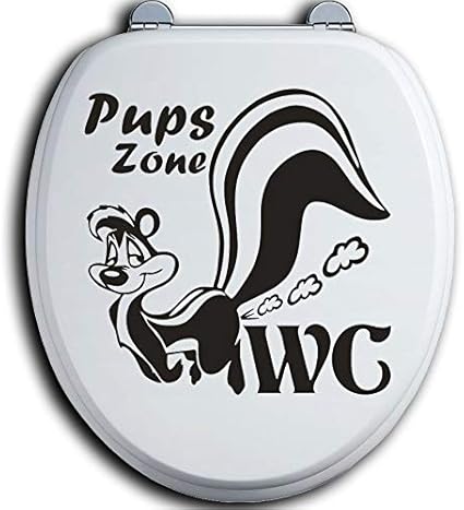 Lustiger WC-Aufkleber Überraschtes Gesicht - 3D Toiletten-Decor Schwarz