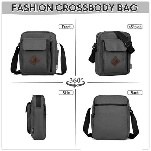 VASCHY Small Messenger Bag, Lightweight Casual Crossbody Sling Shoulder Side Bag for Men Women for Work/Travel/Daily Gray by VASCHY - Used condition - Image 6