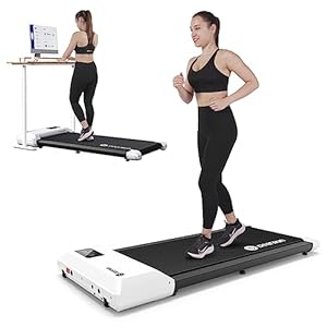 Walking Pad 2 in 1 Under Desk Treadmill, 2.5HP Low Noise Walking Pad Running Jogging Machine with Remote Control for Home Office, Lightweight Portable Desk Treadmill with Wheels & Installation Free