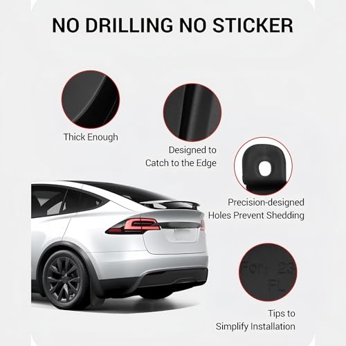 Guardabarros para coche Tesla Model X Plaid 2025 protectores de neumáticos 4