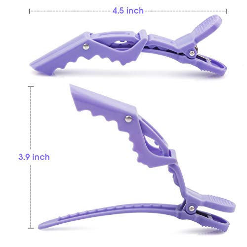 Glamfields 12 Pcs Alligator Hair Clips For Styling Sectioning, Non-Slip Grip Clips For Hair Cutting, Durable Women Professional Plastic Salon Hairclip With Wide Teeth & Double-Hinged Design #TOP1