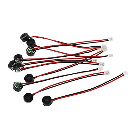 E-outstanding MIC Electret Condenser Microphone 10PCS 6027 High Sensitivity Remote Intelligent Speech Recognition Microphone With 2 Wire Leads and 1.25 Terminal