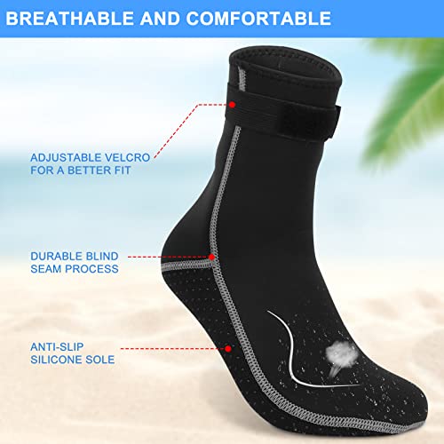 Gimilife Neoprene Socks 3Mm Water Socks For Women Men, Waterproof Diving Wetsuit Socks Sand Socks For Beach Volleyball Snorkeling Surfing Kayaking Swimming Water Sports Activities (High Style,Xl) #TOP4