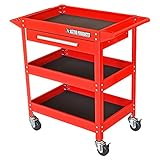 ツールワゴン 3段 引出付 (レッド)