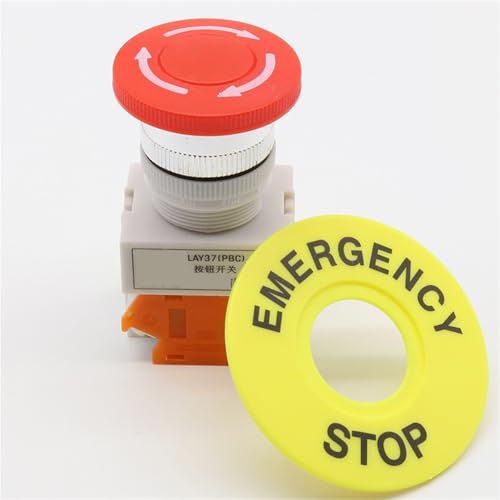 Interrupteur bouton d'arrêt d'urgence 1NO 1NC DPST AC 660V - 2