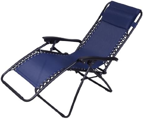 Outsunny Zero Gravity Recliner Lounge Patio Pool Chair - 2 Pack - Blue