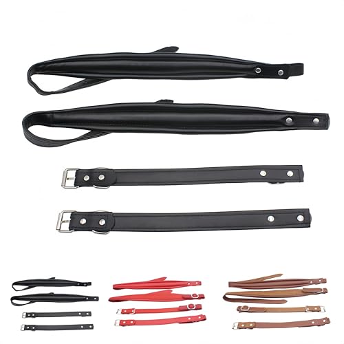 MUINS - MUINS Accordion Shoulder Straps,Harness PU Leather Belt for Adult Musicians, Comfortable Durable Acordeon Accessories(Black)