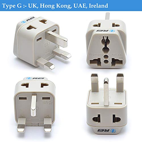 Orei 7 World Travel Adapter Plug Set Safe Grounded For Europe, Germany, Italy, S. Africa, China, Australia, Uk, India And More #TOP7