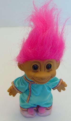 Muñeco Troll Russ con pijama azul 4.5 pulgadas miniatura 1