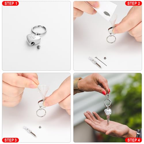 Einäscherung Schmuck Urne Schlüsselanhänger für Haustier menschliche Asche Hund Katze Keepsake Memorial Urne Schlüsselanhänger Asche Halter für Frauen Männer