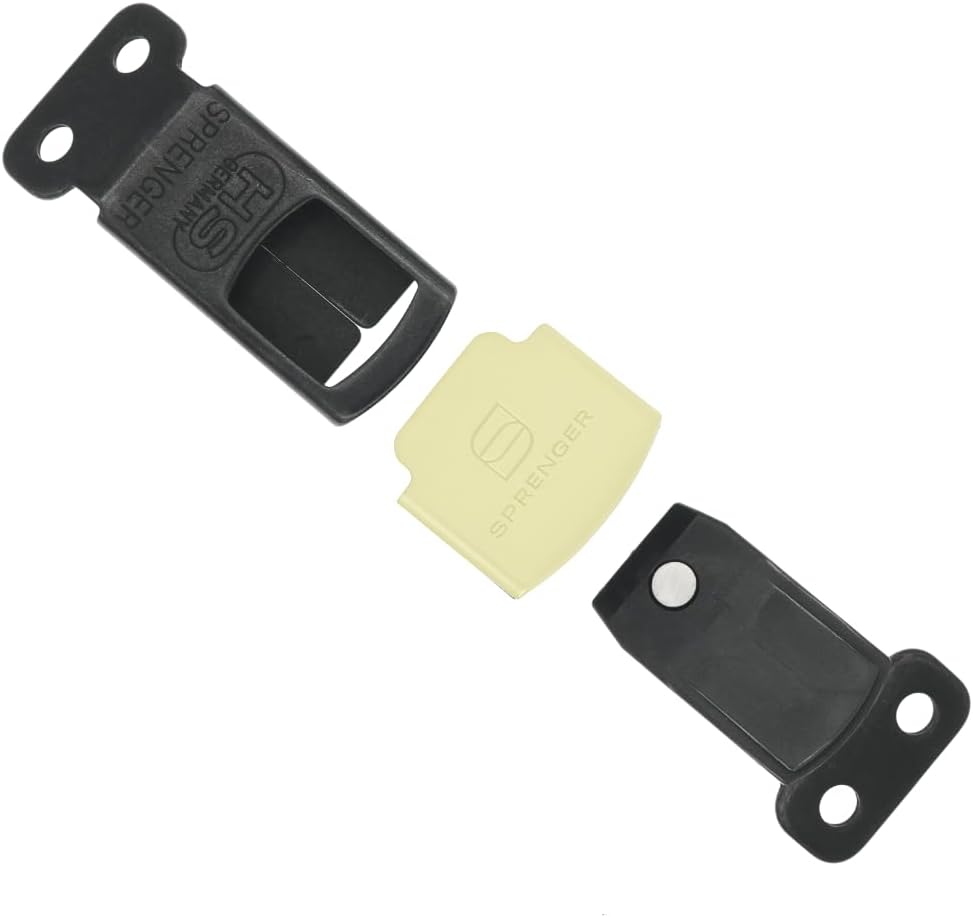 Herm Sprenger Black Stainless Steel ClicLock Buckle Quick Release Fastener with Fluorescent Plastic Jacket for Dog Training Prong Collar Made in Germany (3.0/3.2mm, Glow in the Dark Jacket)