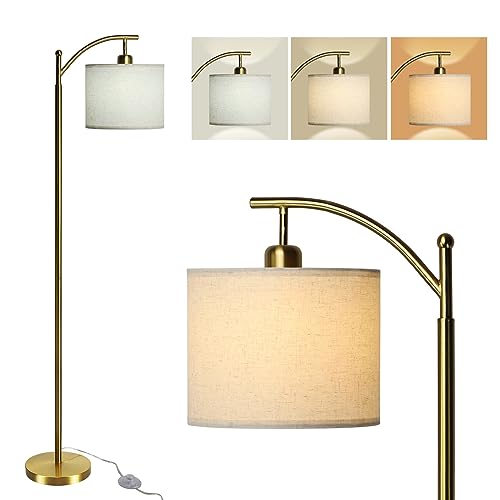 Depuley Stehlampe Modern Wohnzimmer, Bogenlampe mit grau...
