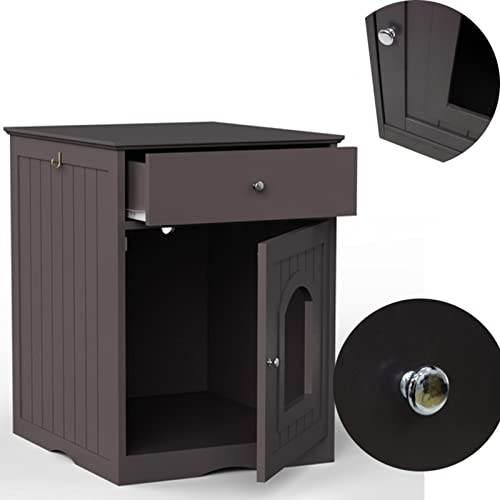 Cat Litter End Table ， Cat Box Hideaway Cat Litter Box Hidden Furniture Cats Litter Box Furniture ， Decorative Hidden Cat Home For Living Room #TOP4