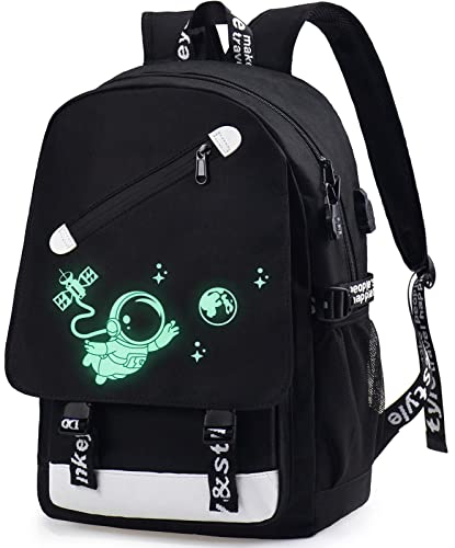 Mochila de anime para laptop para meninos, mochilas escolares para meninos adolescentes, Astronauta,