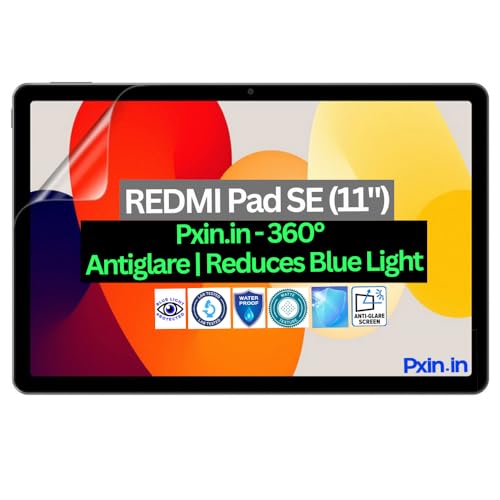 Image of Pxin Tablet Anti Bluelight and Anti Glare Screen Guard compatible with REDMI Pad SE (11 inch) | BLUVLightblock Tech | Scratch Proof | Prevents bluelight | Eye Protection | No Dry Eyes