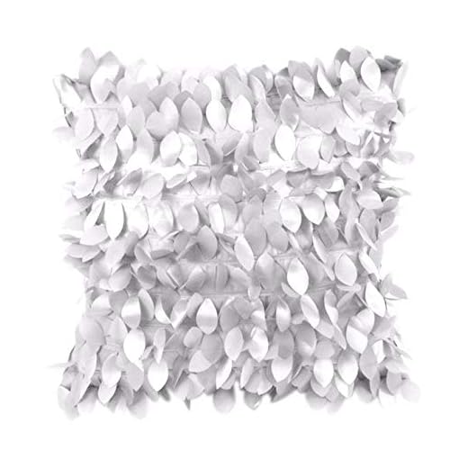 YWLINK 1PC DecoracióN para El Hogar Fundas De Almohada Cuadradas CojíN Hojas Pluma 43cm*43cm Regalo para Mamá Dormitorio Sala Coche