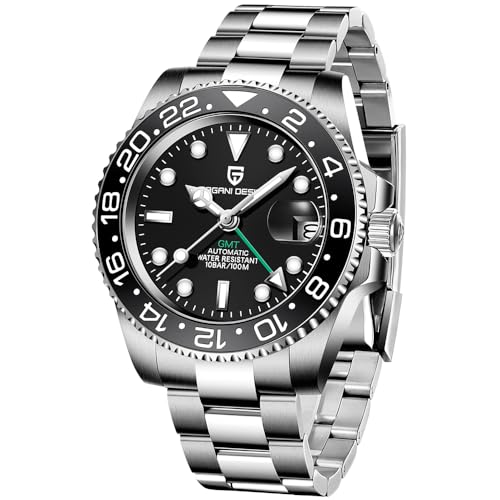 Image of CADISEN Pagani Design 1662 GMT Men's Automatic Mechanical Watch, Top Brand Stainless Steel Sapphire Glass, Diver's Watch Sports, Gift， Reloj Hombre.