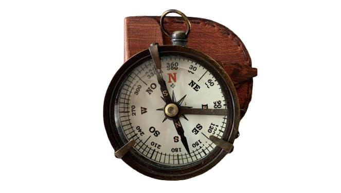 Brújula de bolsillo náutica de latón vintage, brújula marina de latón, regalo para mamá/papá miniatura 1