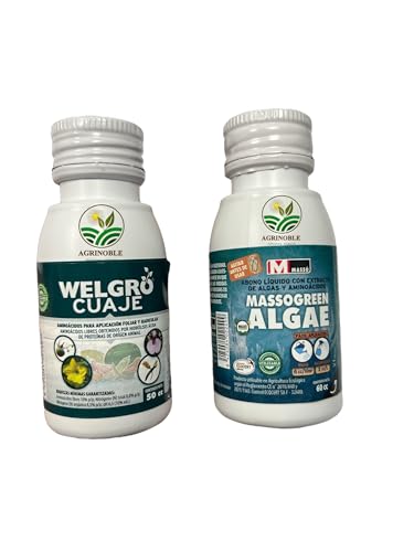 Abono foliar para brotacion-floracion. Aminocidos + algas, bioestimulantes para activación de vegetales, pack para 15 litros.
