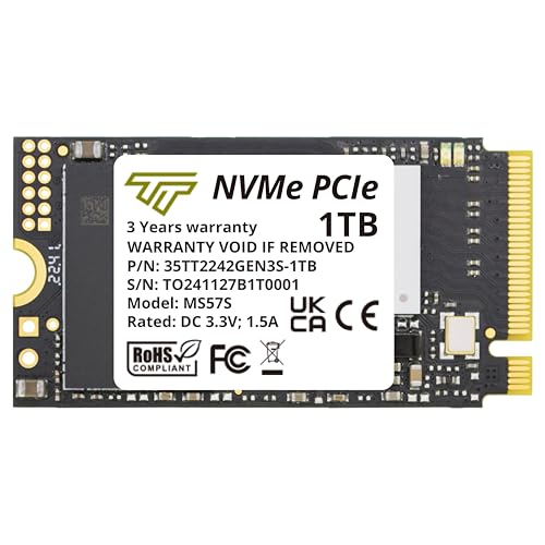 Amazon | Timetec 1TB M.2 2242 NVMe SSD - PCIe Gen3x4 片面 読み取り