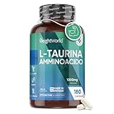 Taurina 1000 mg - 180 Capsule Vegan di Taurina Pura ad Alto Dosaggio - Integratori Sport Pre Workout...