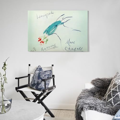 Marc Chagall impression sur toile tableau décoration murale salon chambre 40x60cm - 5