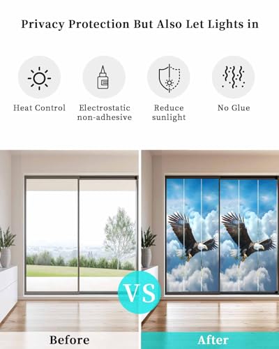 Película Decorativa para Ventanas de Privacidad Azul 35.4x78.7 in miniatura 4