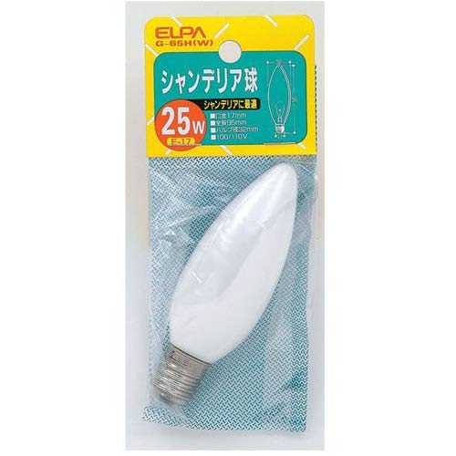 朝日電器 エルパ シャンデリア球 G-65H (W) (電球・蛍光灯) 価格比較