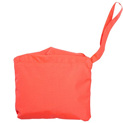 Blueberry Pet 4 Colors 16" Lightweight Packable Hooded Dog Rain Poncho With 3M Reflective Safety Tapes In Bright Orange, Pack Of 1 Outdoor Rain Jacket For Dogs #TOP4