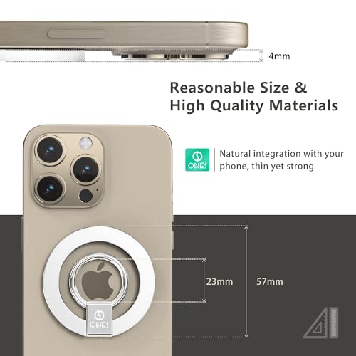 Soporte Magnético de Anillo para MagSafe iPhone Galaxy Fundas Estándar ONES 5