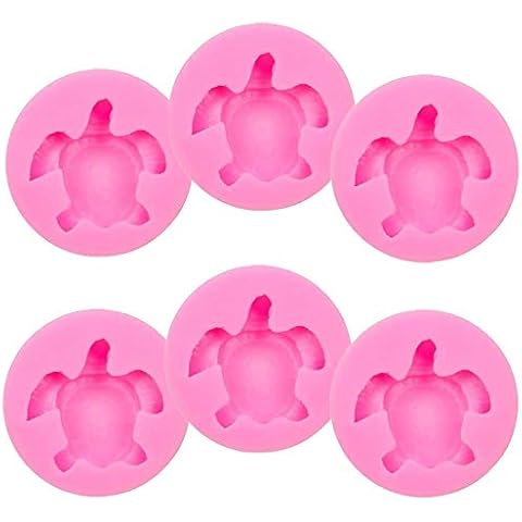6 Pcs Silicone Molds for Making Turtle Shape Chocolate Turtle Shape Mold for Cake Baking Tools Mold for Making Chocolate or Cake Cover