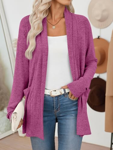 Image of LILLUSORY Cardigan Sweaters for Women Lightweight Cardigans Fall Outfits | Open Front Long Cardigan with Pockets, Business Casual Outfits, Airport Travel Outfits, Teacher Outfits, 2026 Fall Fashion