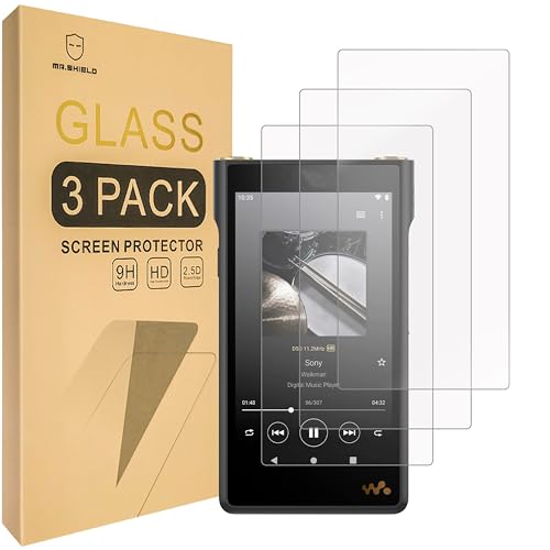 Protector de pantalla Mr.Shield para Sony Walkman NW-WM1AM2 y NW-WM1ZM2, vidrio templado 9H (pack 3)