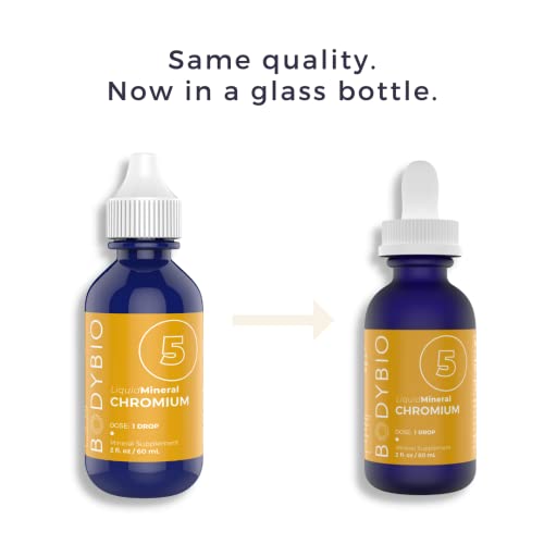 Bodybio - Liquid Chromium - High Absorption, Pure, Concentrated Chromium Supplement - 2Oz #TOP2