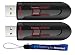 SanDisk 64GB Glide 3.0 CZ600 (2 Pack) 64G USB Flash Drive Flash Drive Jump Drive Pen Drive High Performance - with (1) Everything But Stromboli (tm) Lanyard
