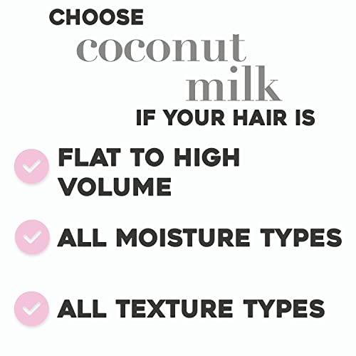 Ogx Nourishing + Coconut Milk Moisturizing Shampoo For Strong & Healthy Hair, With Coconut Milk, Coconut Oil & Egg White Protein, Paraben-Free, Sulfate-Free Surfactants, 13 Fl Oz #TOP2