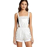 TiaoBug Damen Plastik Catsuit Verstellbare Schnallen Inkontinenz Windel Kombianzug Wiederverwendbare Trainings Unterwäsche Slip Fasching Schwarz 3XL