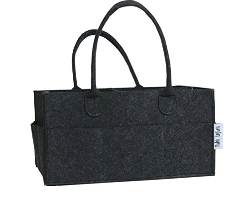 Image of Palm Infant Diaper Caddy, Dark Grey Nursery Storage, Car Storage Organizer and Nursery Storage Organizer Bag for Diapers, Wipes, Other Baby’s Essentials