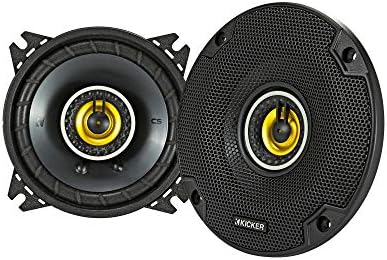 KICKER 46CSC44 CS-Series CSC4 4-Inch (100mm) Coaxial Speakers, 4-Ohm (Pair)
