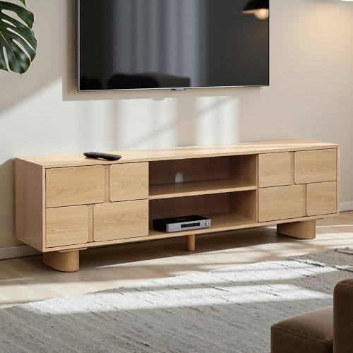 Hometopia TV-Lowboard 160 cm in Eichenoptik mit 3D-Front