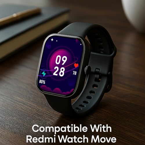 Image of Kapture Straps Compatible with Redmi Watch Move, Redmi Watch Move Strap TPU Watch Straps - Quick Release Watch Bands Soft Waterproof for Men Women (Green-Black)