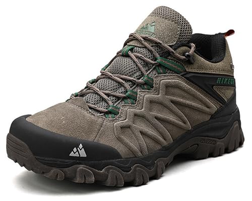 SANANG Hombres Zapatos Senderismo Cuero Trekking Botas Camping Tobillo Botas Caza Montaña Tactical Zapatillas de deporte