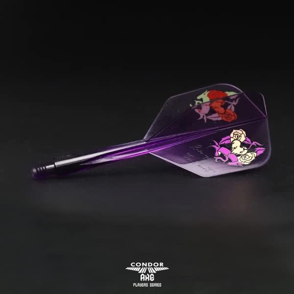 Miniatura 2 de CONDOR AXE Rose of the Heart Natsumi Iwata Player Model Condorax Rose of the Heart Darts Flight Small S Clear Purple