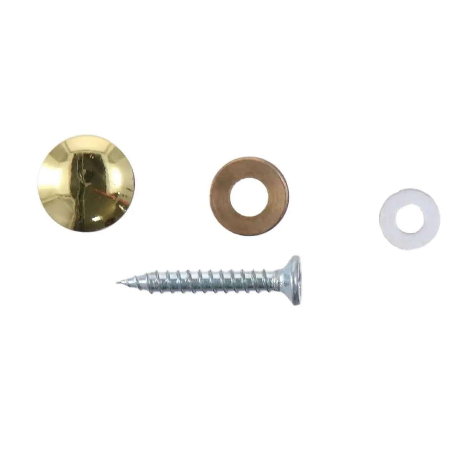 40 Pcs Polished Gold Mirror Screws Decorative Caps