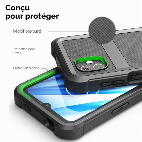 Coque Galaxy Xcover 6 Pro double couche Falcon antichoc ultra résistante noire - 6