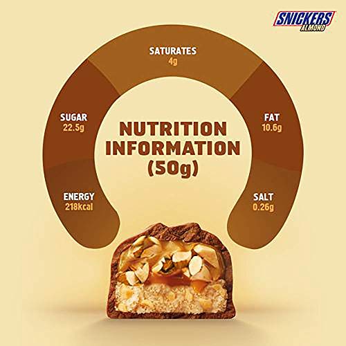 Image of Snickers Almond Chocolate Bar - 45 Gm (Pack of 6)