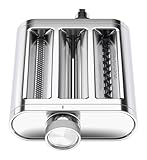 KitchenAid 5KSM3MPA - Set di 3 rulli e tagliapasta in metallo, include rullo per pasta, tagliapasta e tagliapasta, accessorio in acciaio inox per mixer KitchenAid