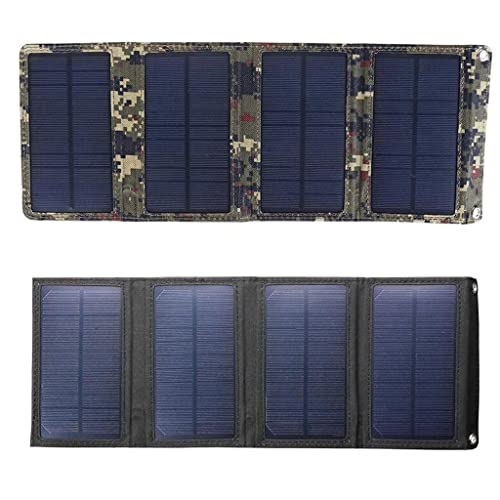 Image of Portable Foldable Solar Panel Charger USB Dual Port Power Bank Army Green